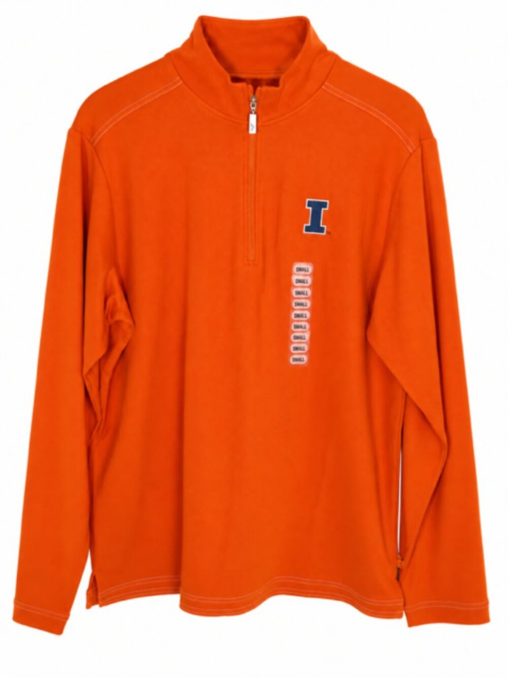 Tommy Bahama Illinois Fighting Illini Quarter Zip Pullover Orange Men’s Small - Picture 3 of 7